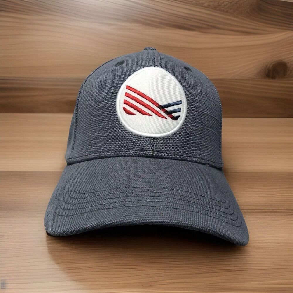 Econscious Sustainable Hemp Cotton Hat Grey Textured Snapback Baseball Cap Vtg